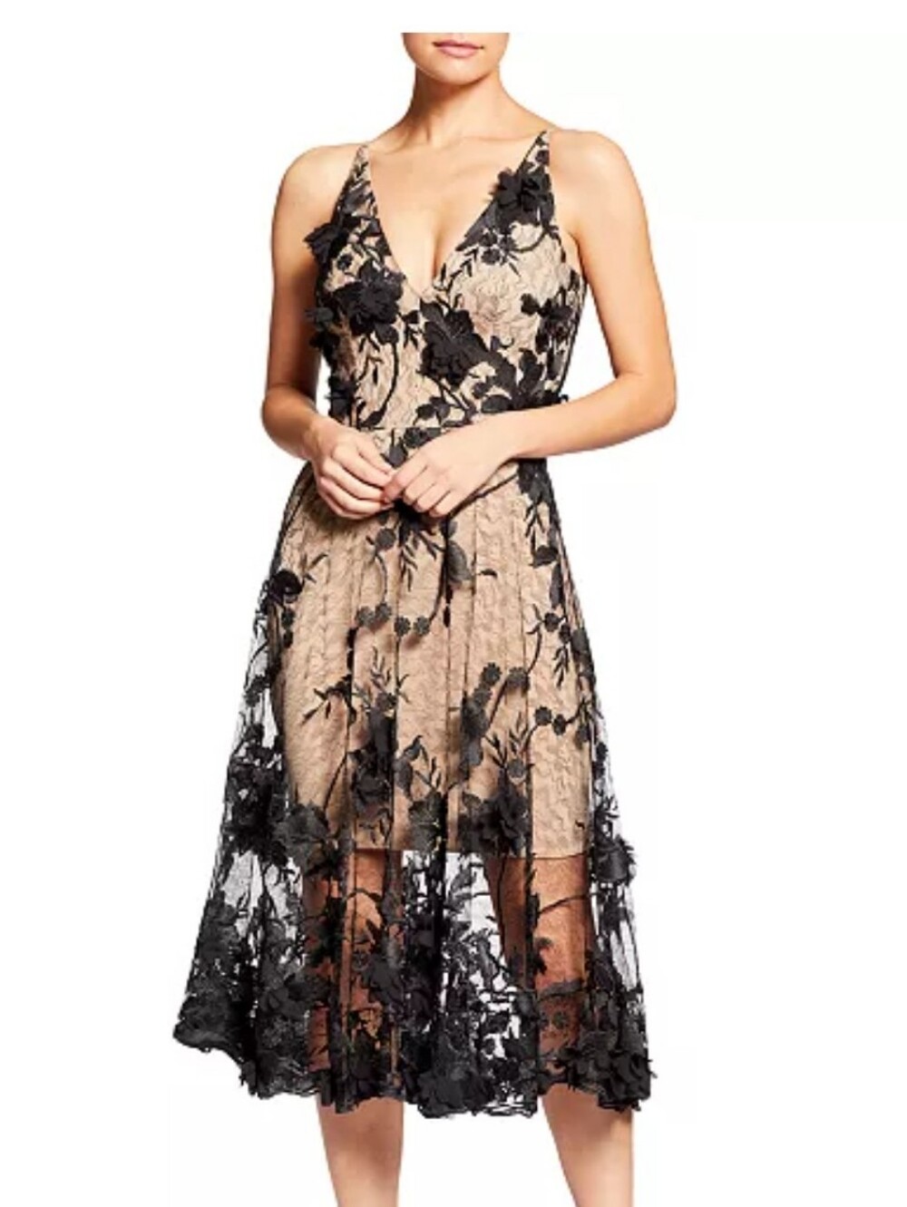Dress The Population Audrey Applique Lace Mini Dress Whimsigoth Dark Romance M
